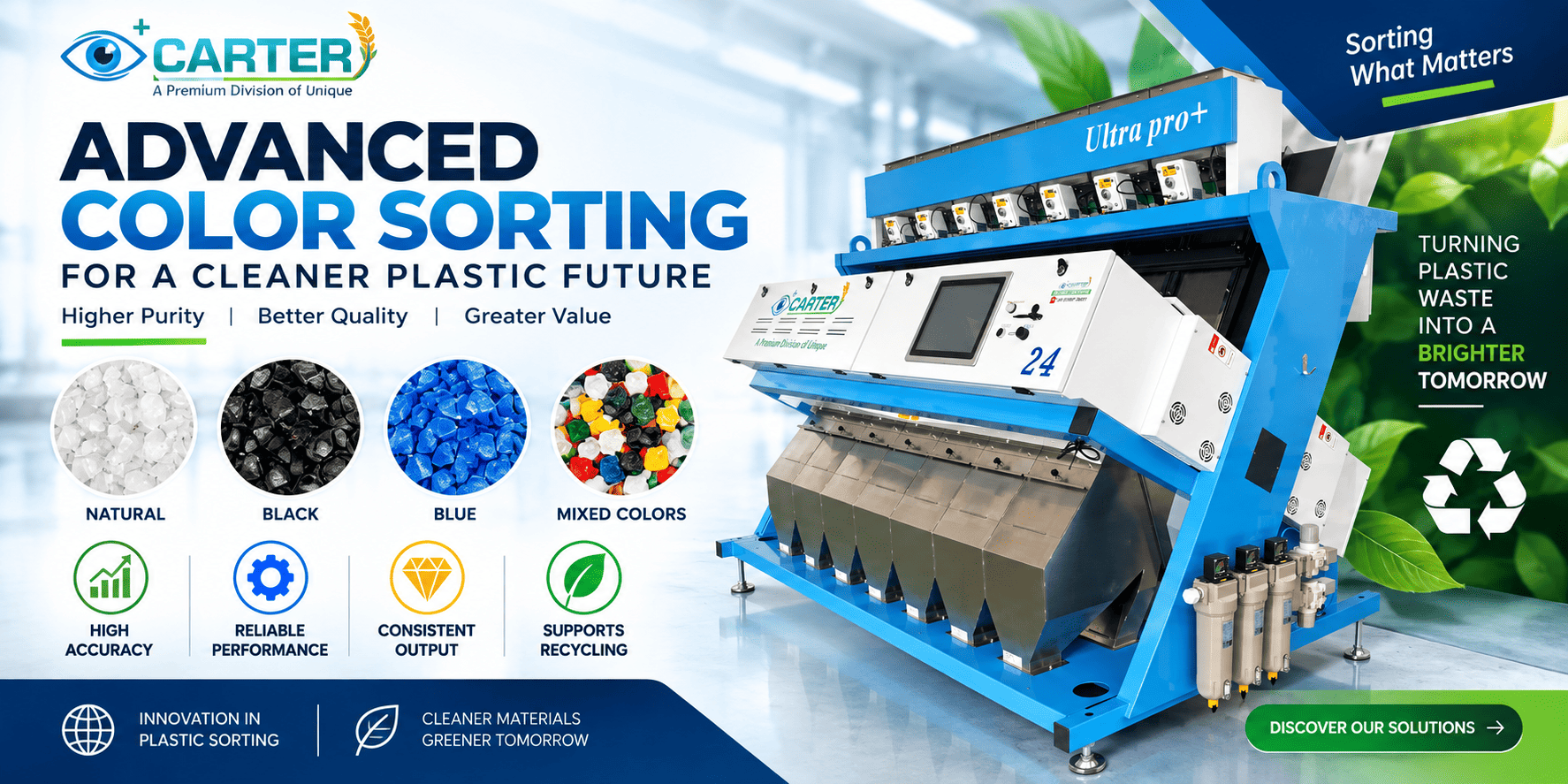 Polyvinyl Chloride (PVC) Flakes: Recycling & Color Sorter Machine